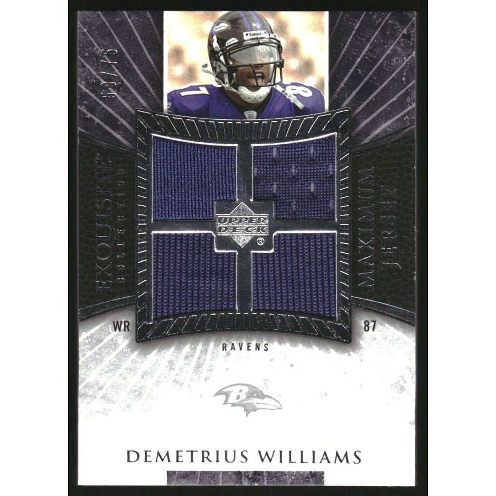 2006 Exquisite Collection Maximum Jersey Silver #XXLDE Demetrius Williams