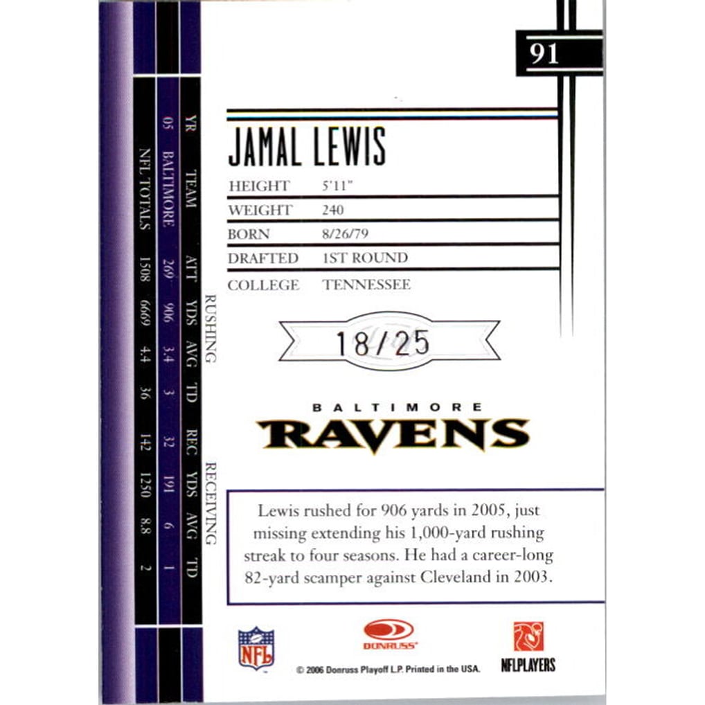 2006 Leaf Limited Silver Spotlight #91 Jamal Lewis
