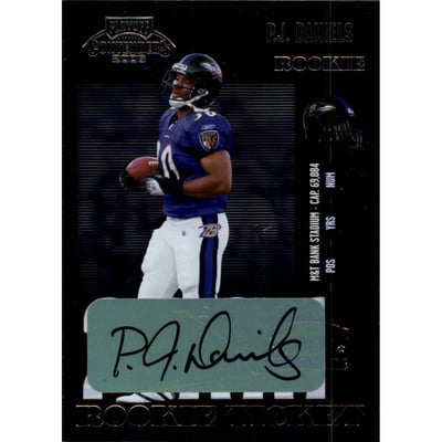 2006 Playoff Contenders #163 P.J. Daniels AU/555* RC