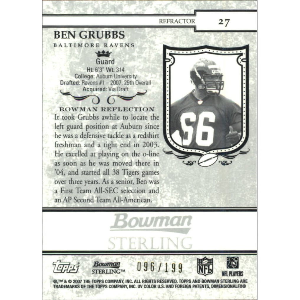2007 Bowman Sterling Refractors #27 Ben Grubbs