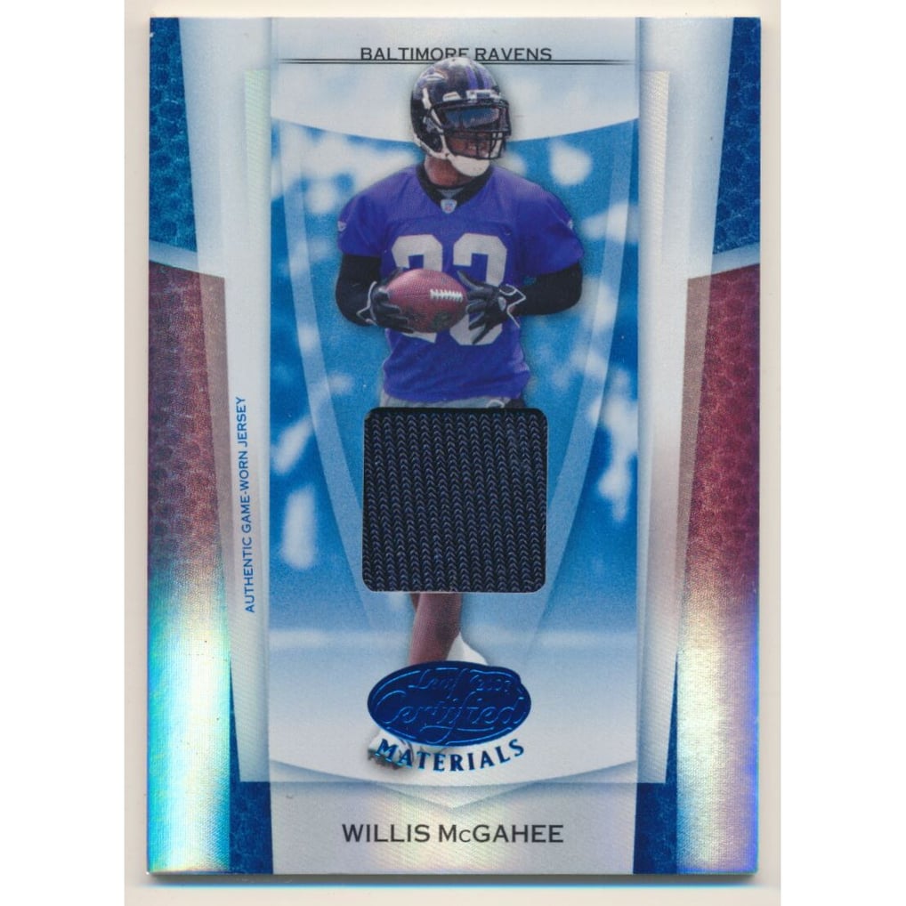 2007 Leaf Certified Materials Mirror Blue Materials #96 Willis McGahee