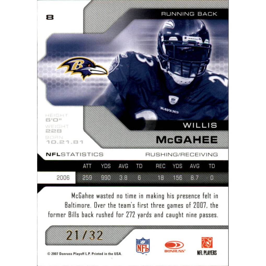 2007 Leaf Limited Bronze Spotlight #8 Willis McGahee