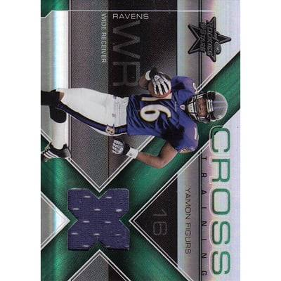 2007 Leaf Rookies and Stars Crosstraining Materials Green #1 Yamon Figurs