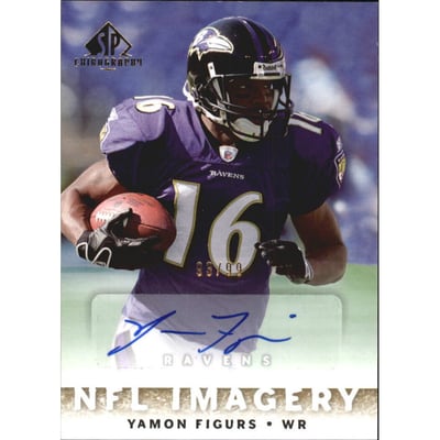 2007 SP Chirography NFL Imagery Autographs Gold #NFLIYF Yamon Figurs/99