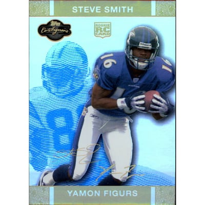 2007 Topps Co-Signers Changing Faces Hologold Blue #81B Yamon Figurs/Steve Smith