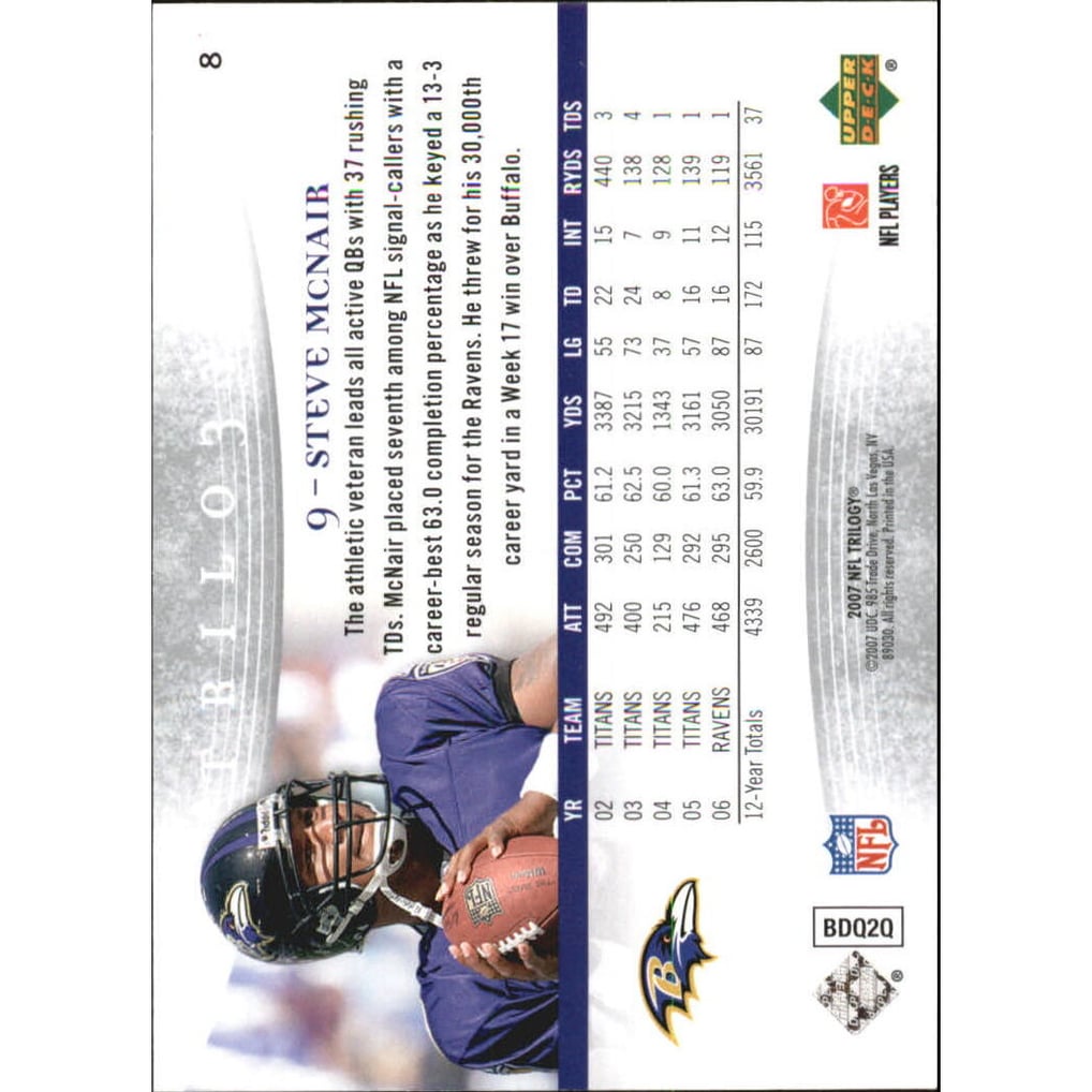 2007 Upper Deck Trilogy Gold #8 Steve McNair