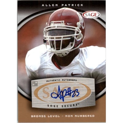 2008 SAGE Autographs Bronze #A45 Allen Patrick