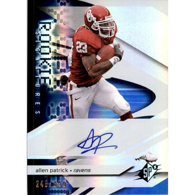 2008 SPx #189 Allen Patrick AU RC