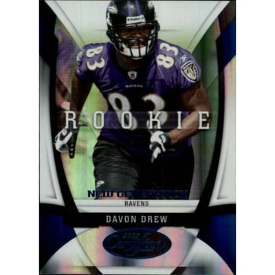 2009 Certified Mirror Blue #151 Davon Drew