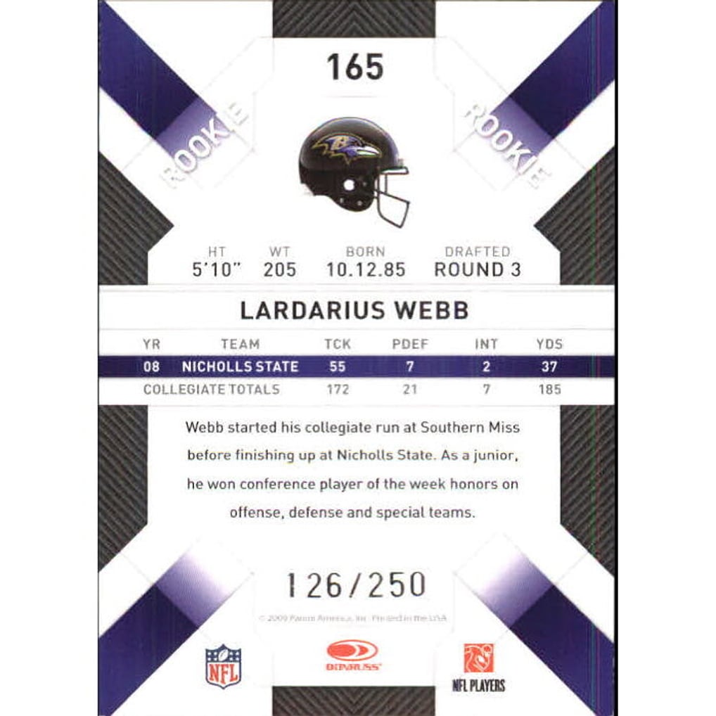 2009 Donruss Threads Silver Holofoil #165 Lardarius Webb