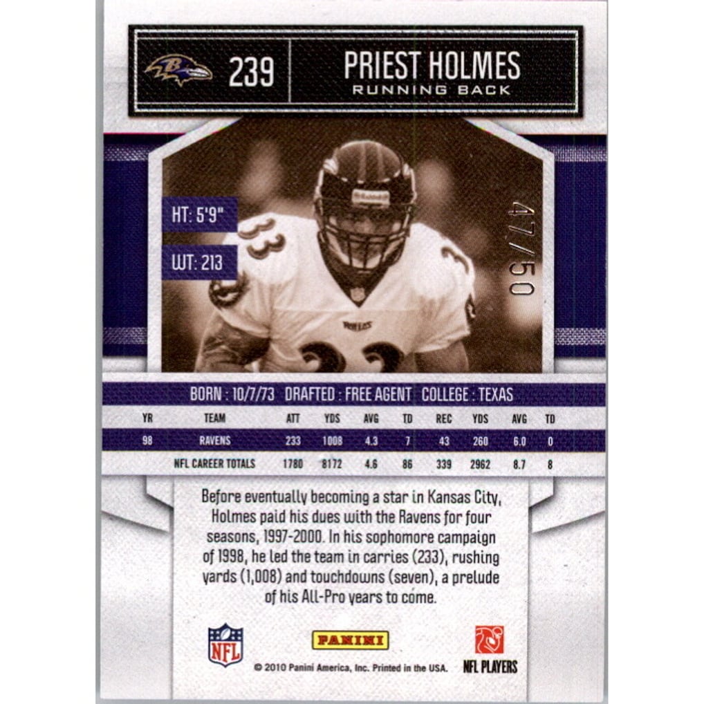 2010 Classics Timeless Tributes Gold #239 Priest Holmes