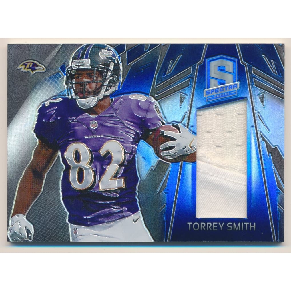 2013 Panini Spectra Materials Spectra Blue #82 Torrey Smith/49