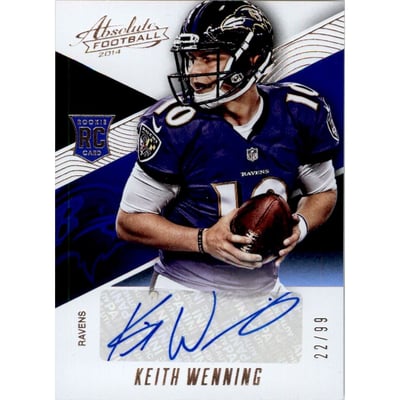 2014 Absolute Spectrum Silver #194 Keith Wenning AU