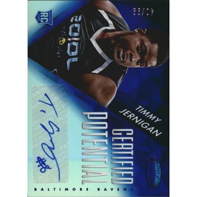 2014 Certified Potential Autographs Mirror Blue #PTJ Timmy Jernigan/99