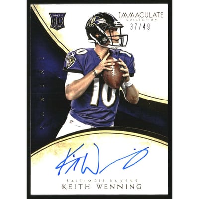 2014 Immaculate Collection #190 Keith Wenning AU RC