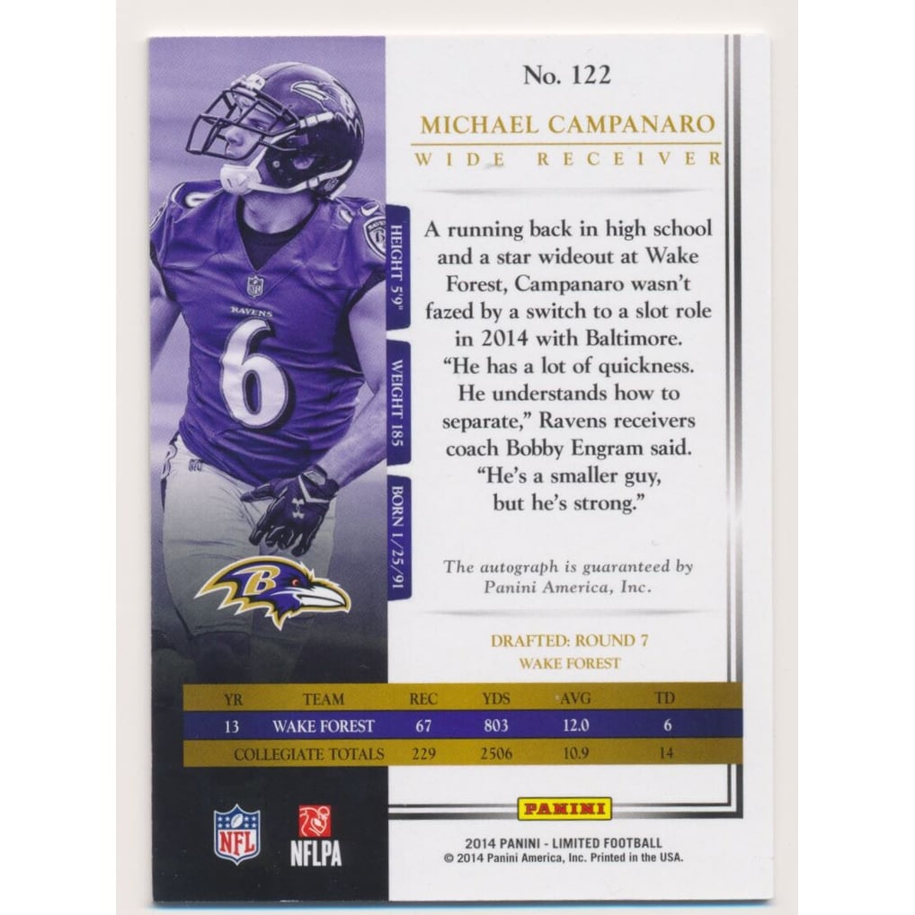 2014 Limited Silver Spotlight #122 Michael Campanaro AU