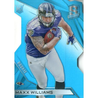 2015 Panini Spectra Neon Blue Die Cut #132 Maxx Williams