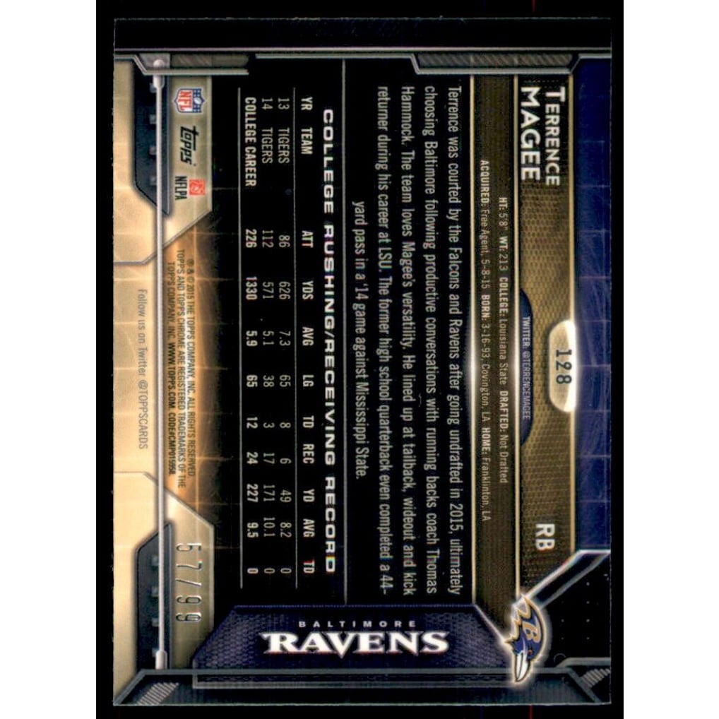 2015 Topps Chrome Mini Camo Refractors #128 Terrence Magee