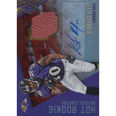 2016 Panini Phoenix Hot Rookie Material Signatures Football #HRSDI Kenneth Dixon/199