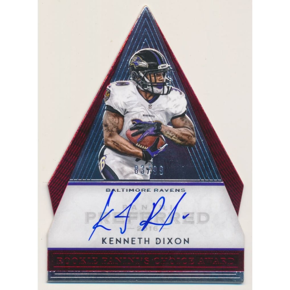 2016 Panini Preferred #185 Kenneth Dixon PC AU/99