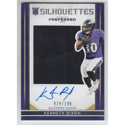 2016 Panini Preferred #85 Kenneth Dixon SL JSY AU/199 RC