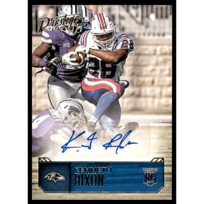 2016 Prestige Rookie Autographs #58 Kenneth Dixon