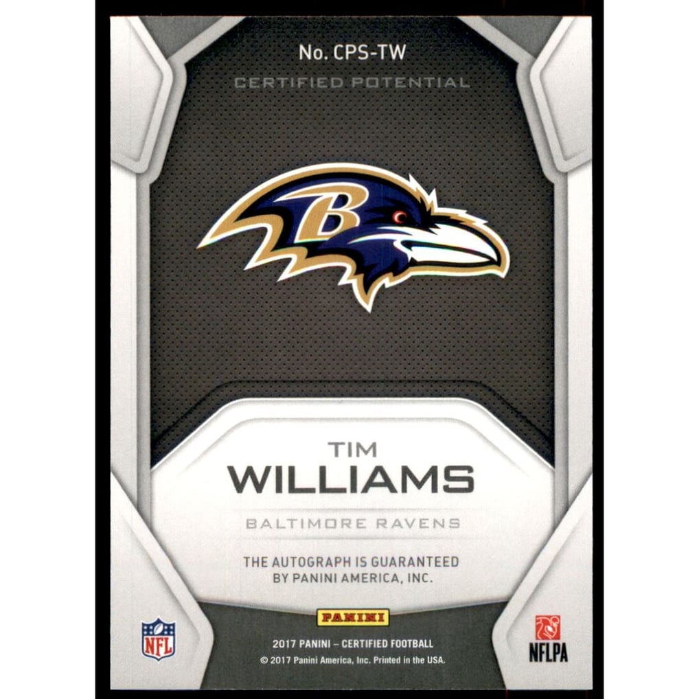 2017 Certified Potential Signatures #18 Tim Williams