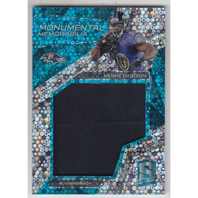 2017 Panini Spectra Monumental Memorabilia Neon Blue #38 Kenneth Dixon