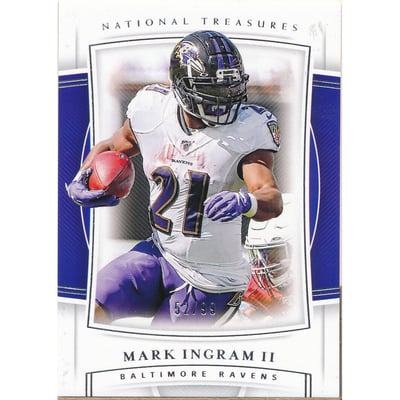 2019 Panini National Treasures #60 Mark Ingram II