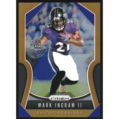 2019 Panini Prizm Prizms Orange #72 Mark Ingram II