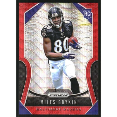 2019 Panini Prizm Prizms Red Wave #351 Miles Boykin