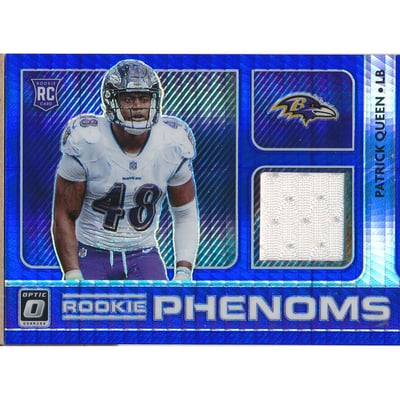 2020 Donruss Optic Rookie Phenoms Jerseys Horizontal Blue Hyper #32 Patrick Queen