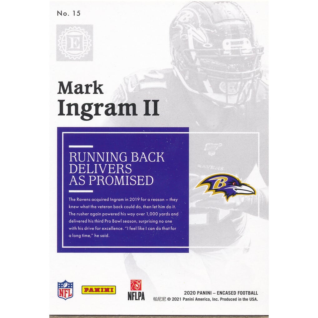 2020 Panini Encased Ruby #15 Mark Ingram II