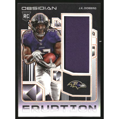 2020 Panini Obsidian Rookie Eruption Materials Electric Etch Orange #23 J.K. Dobbins