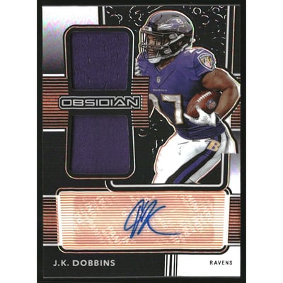 2020 Panini Obsidian Rookie Jersey Ink Electric Etch Orange #23 J.K. Dobbins/99
