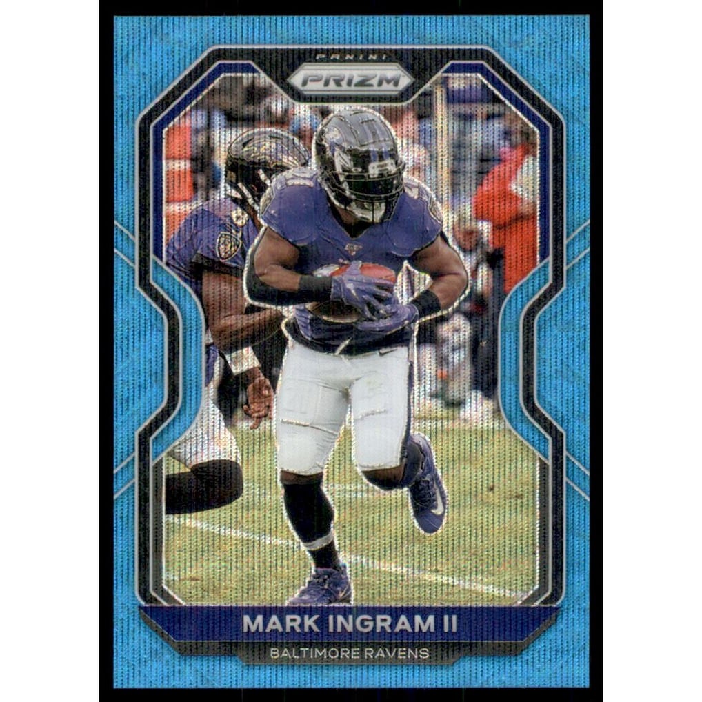 2020 Panini Prizm Prizms Blue Wave #39 Mark Ingram II