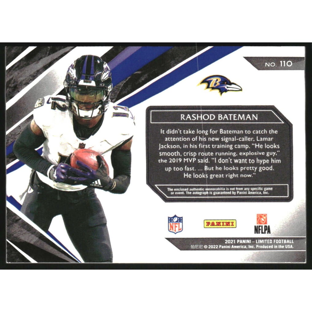 2021 Limited Gold Spotlight #110 Rashod Bateman JSY AU
