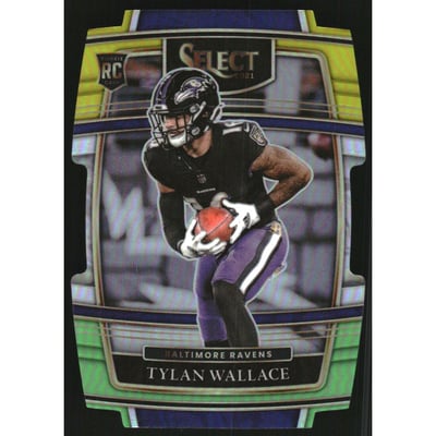 2021 Select Prizm Green and Yellow Die Cut #78 Tylan Wallace