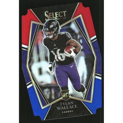 2021 Select Prizm Red and Blue Die Cut #178 Tylan Wallace