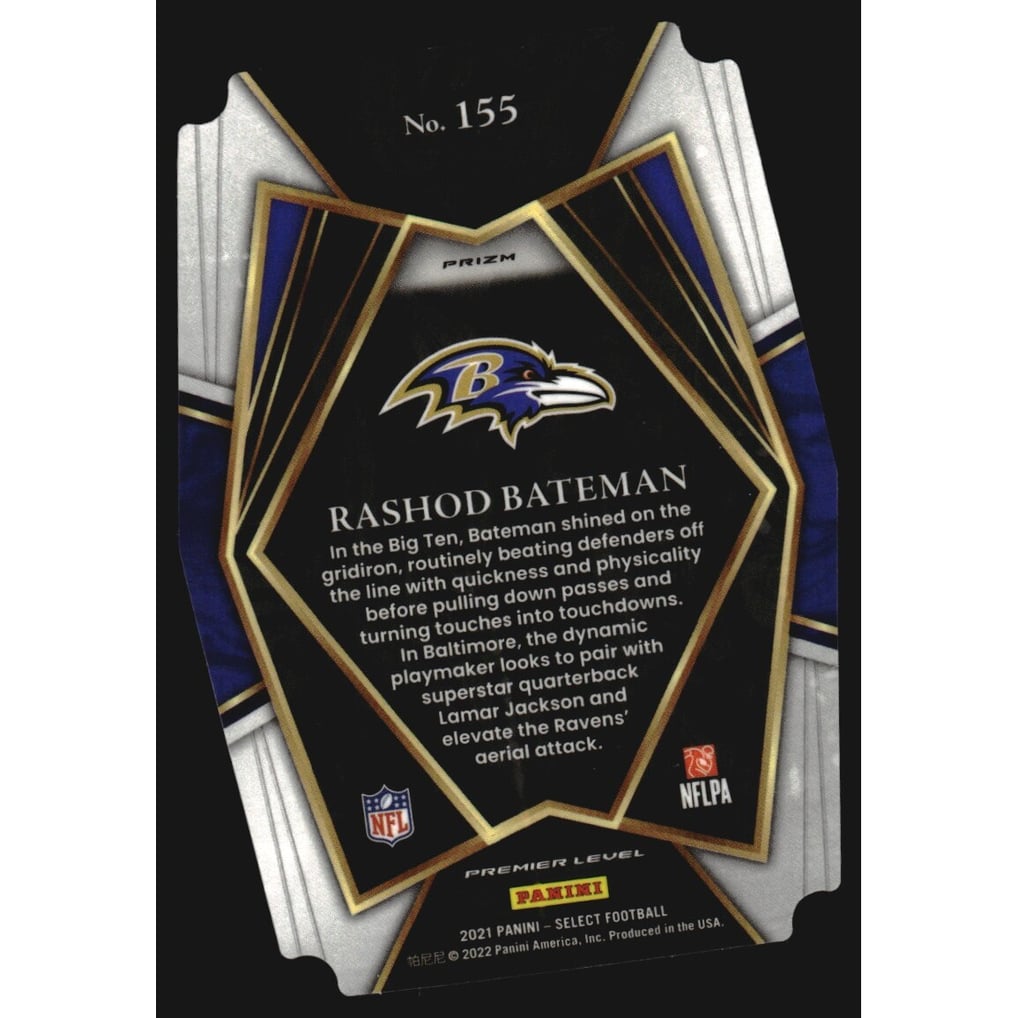 2021 Select Prizm Silver Die Cut #155 Rashod Bateman