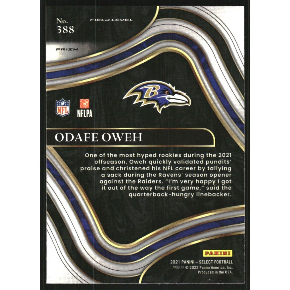 2021 Select Prizm Silver #388 Odafe Oweh