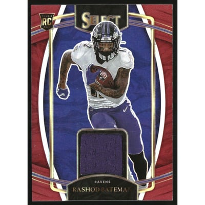 2021 Select Rookie Swatches Prizm Red #15 Rashod Bateman