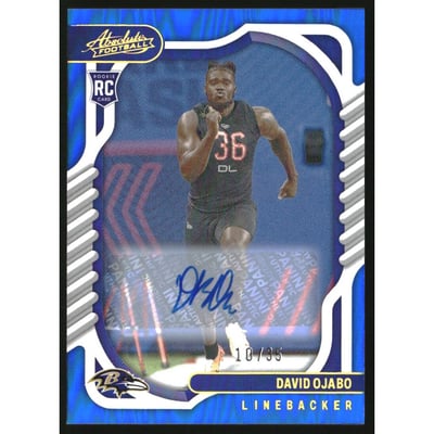 2022 Absolute Signature Rookies Spectrum Blue #155 David Ojabo/35