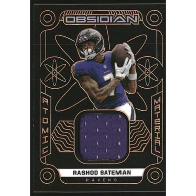 2022 Panini Obsidian Atomic Materials Electric Etch Orange #16 Rashod Bateman