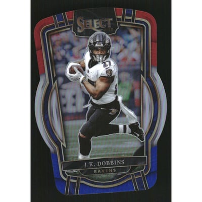 2022 Select Prizm Red and Blue Die Cut #292 J.K. Dobbins