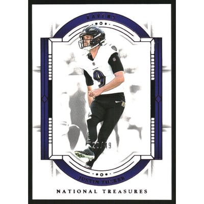 2023 Panini National Treasures Purple #7 Justin Tucker