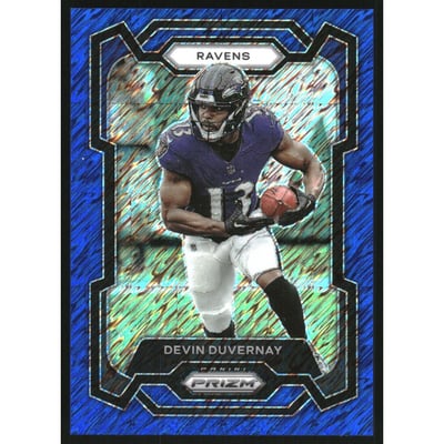 2023 Panini Prizm Prizms Blue Shimmer #23 Devin Duvernay