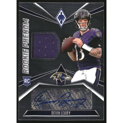 2024 Panini Phoenix Rookie Phenoms Jersey Autographs #41 Devin Leary