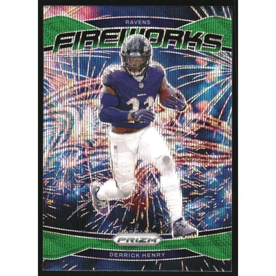2024 Panini Prizm Fireworks Prizms Green Wave #10 Derrick Henry
