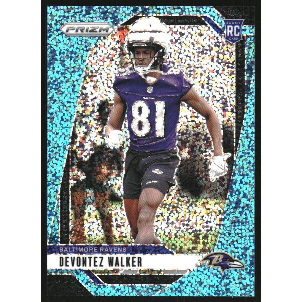 2024 Panini Prizm Prizms Blue Sparkle #328 Devontez Walker